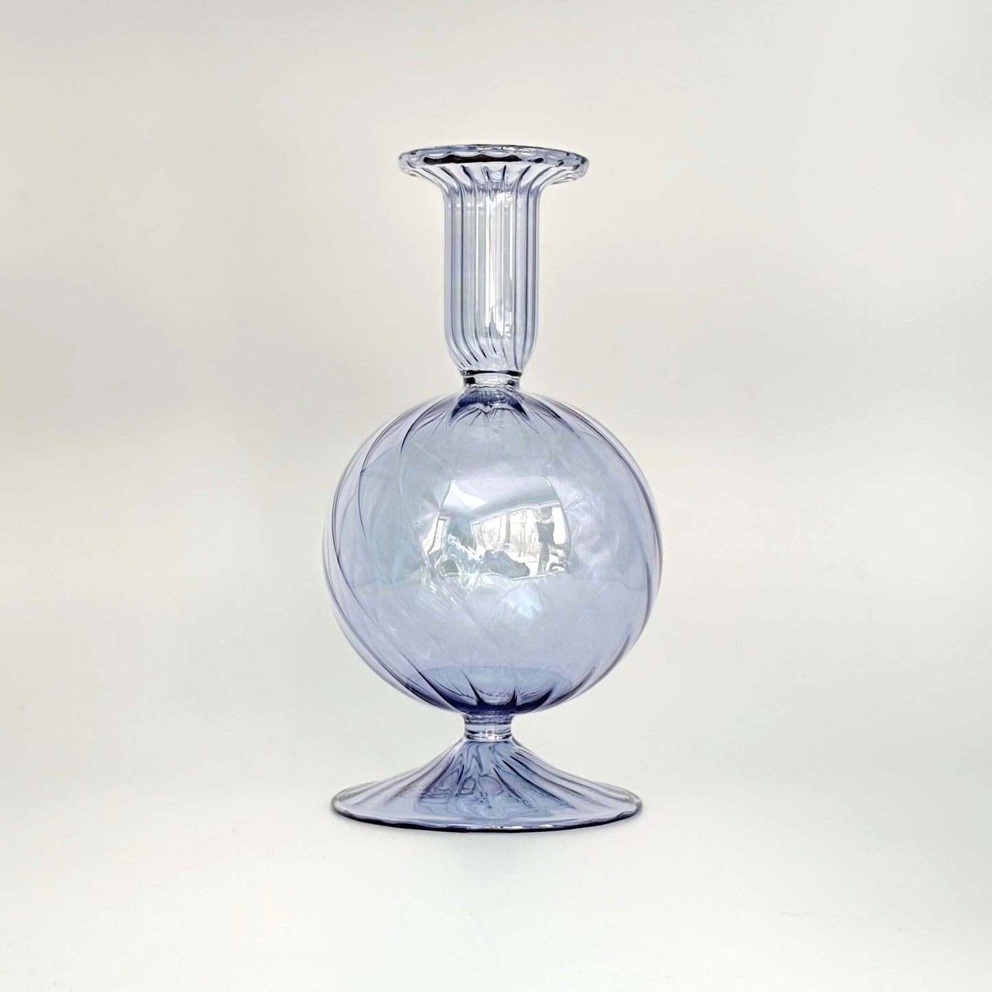 Blown Glass Vase - Bauble Light Blue