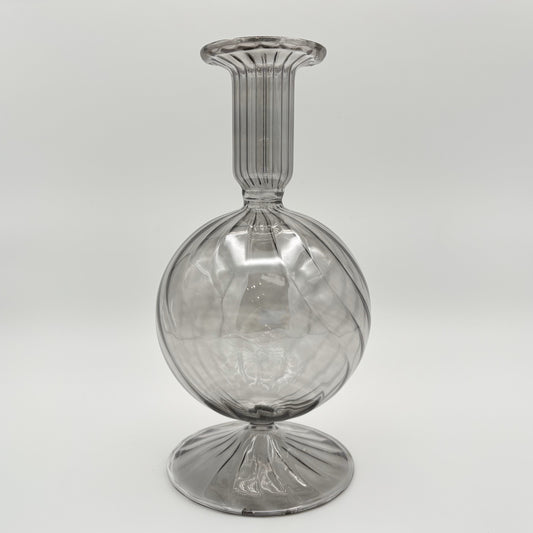 Blown Glass Vase - Bauble Smoky