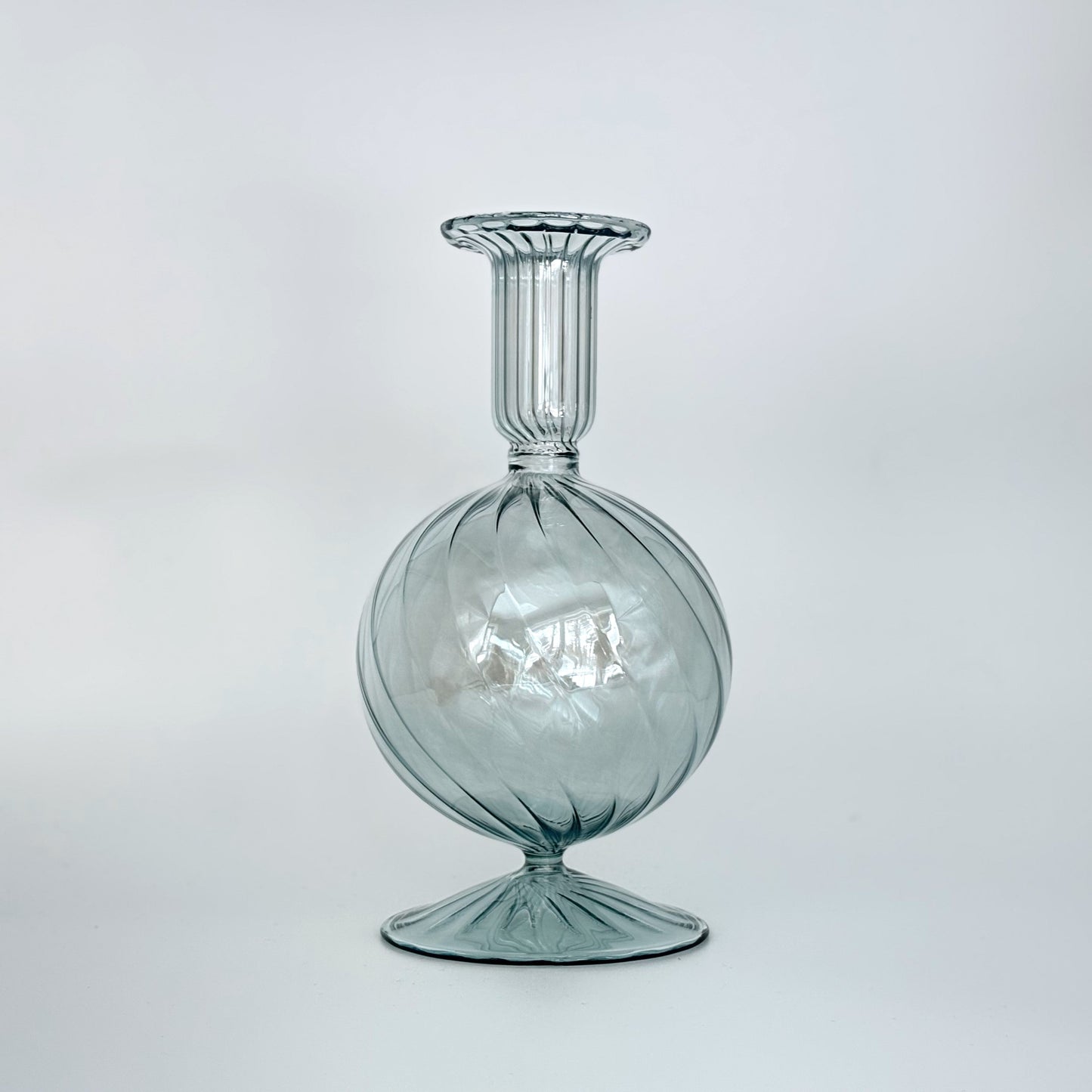 Blown Glass Vase - Bauble Teal