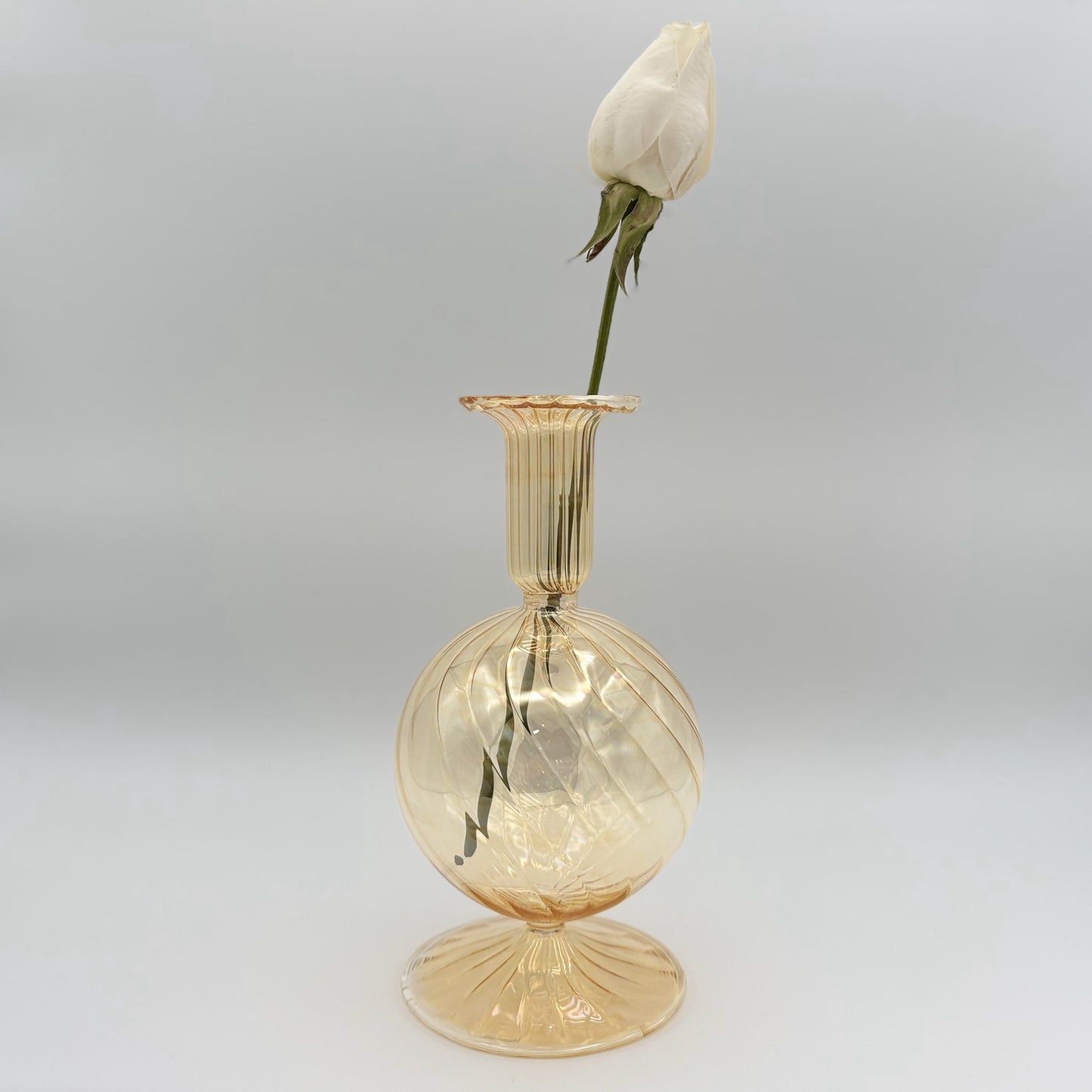 Blown Glass Vase - Bauble Yellow