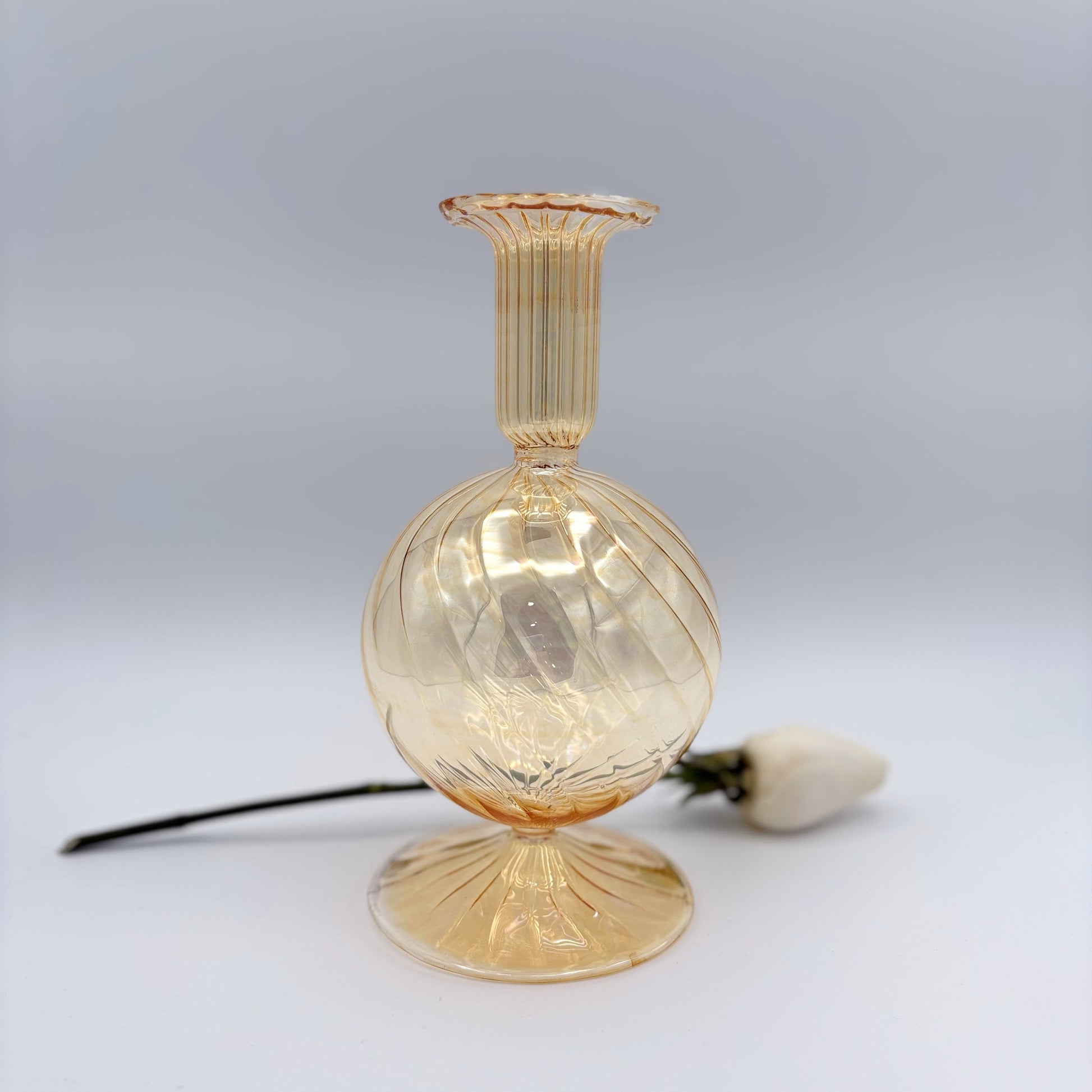 Blown Glass Vase - Bauble Yellow