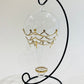 Blown Glass Ornament - Hot Air Balloon with Gold Drapes