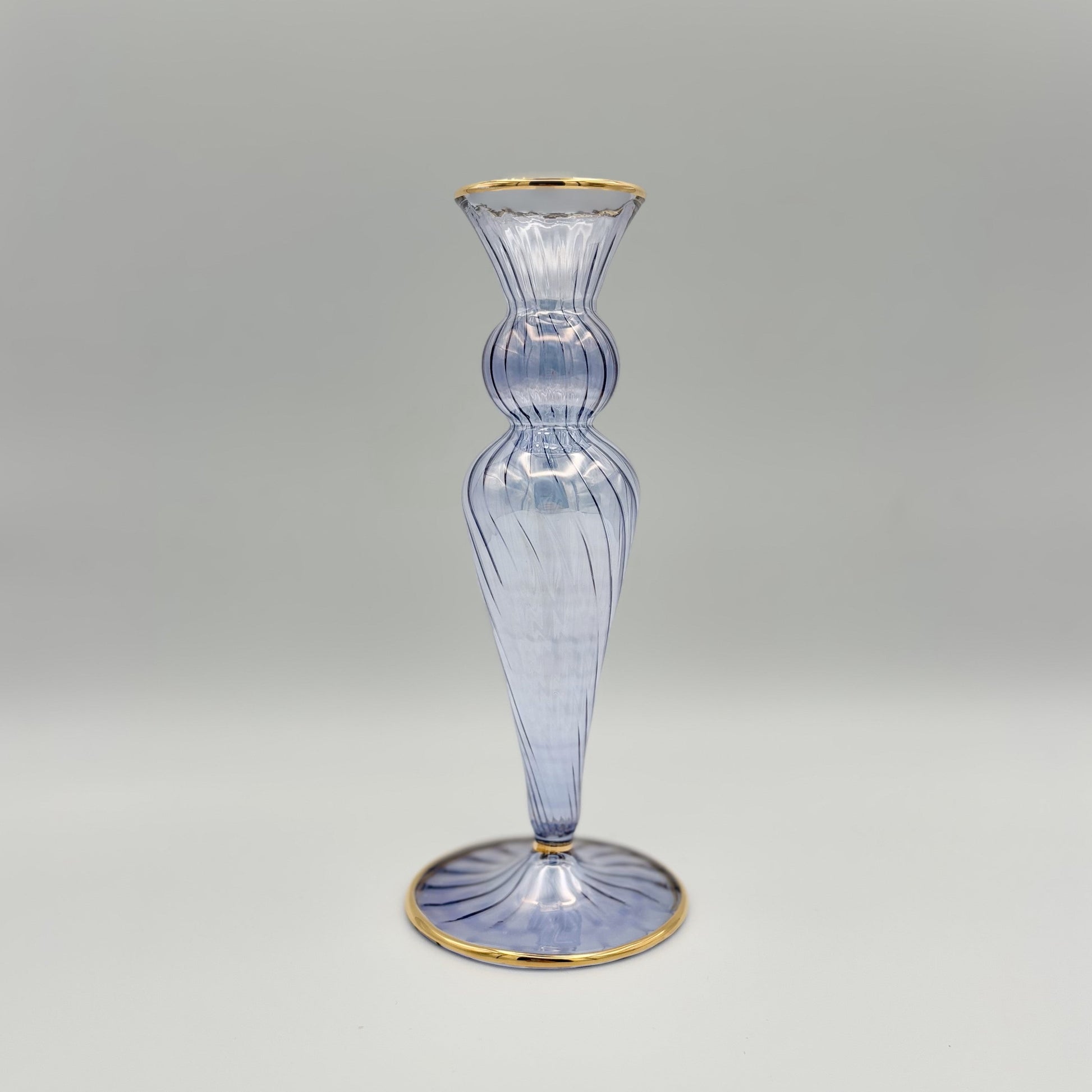 Blown Glass Vase - Cleopatra Light Blue