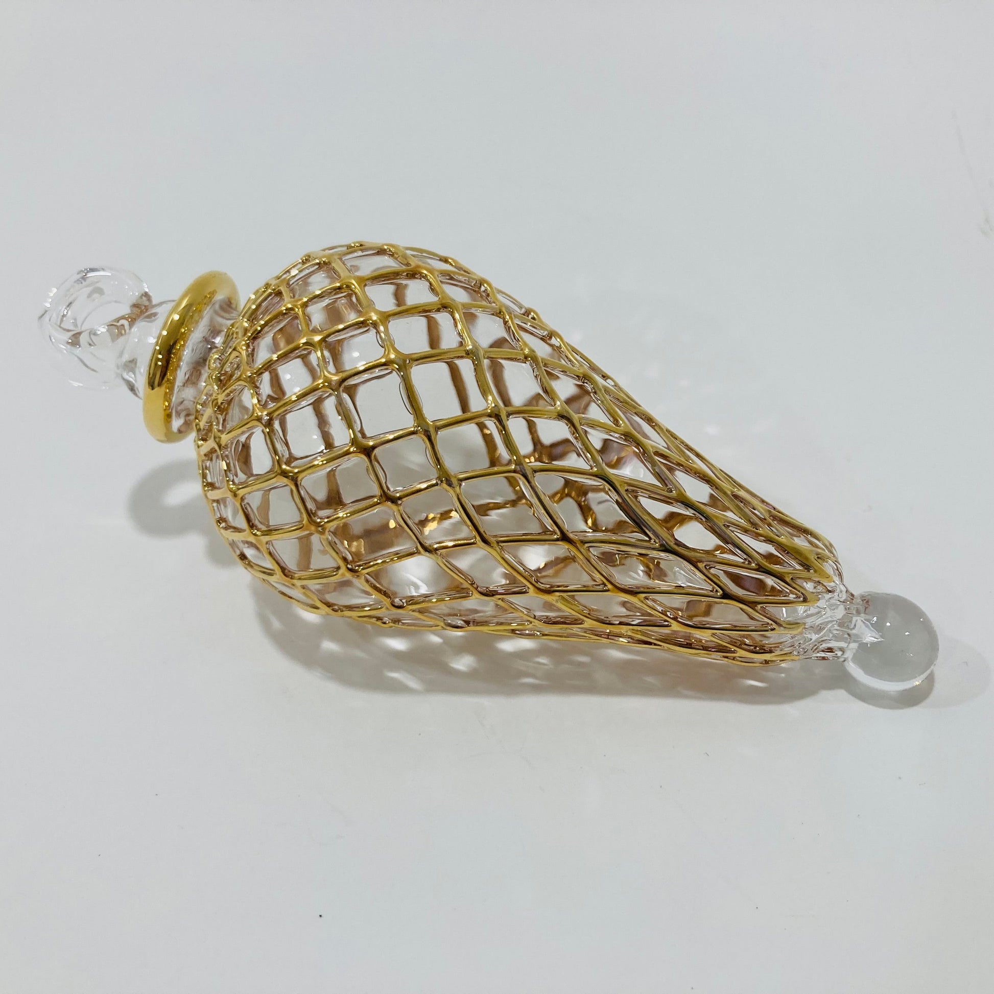 Blown Glass Ornament - Arabesque Gold