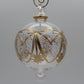 Blown Glass Ornament - Polaris White with Gold