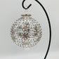 Blown Glass Ornament - Silver Stars & Dots