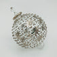 Blown Glass Ornament - Silver Stars & Dots