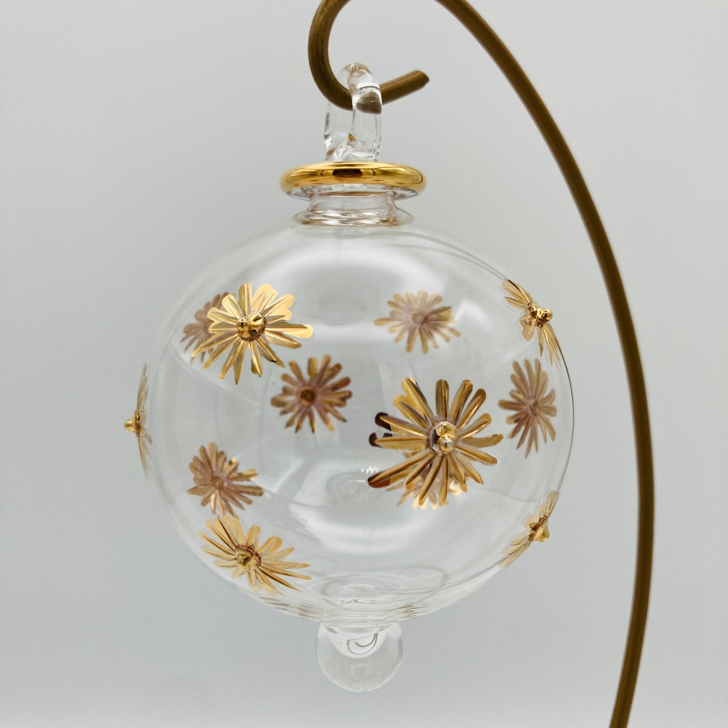 Blown Glass Ornament - Starry Sky Gold