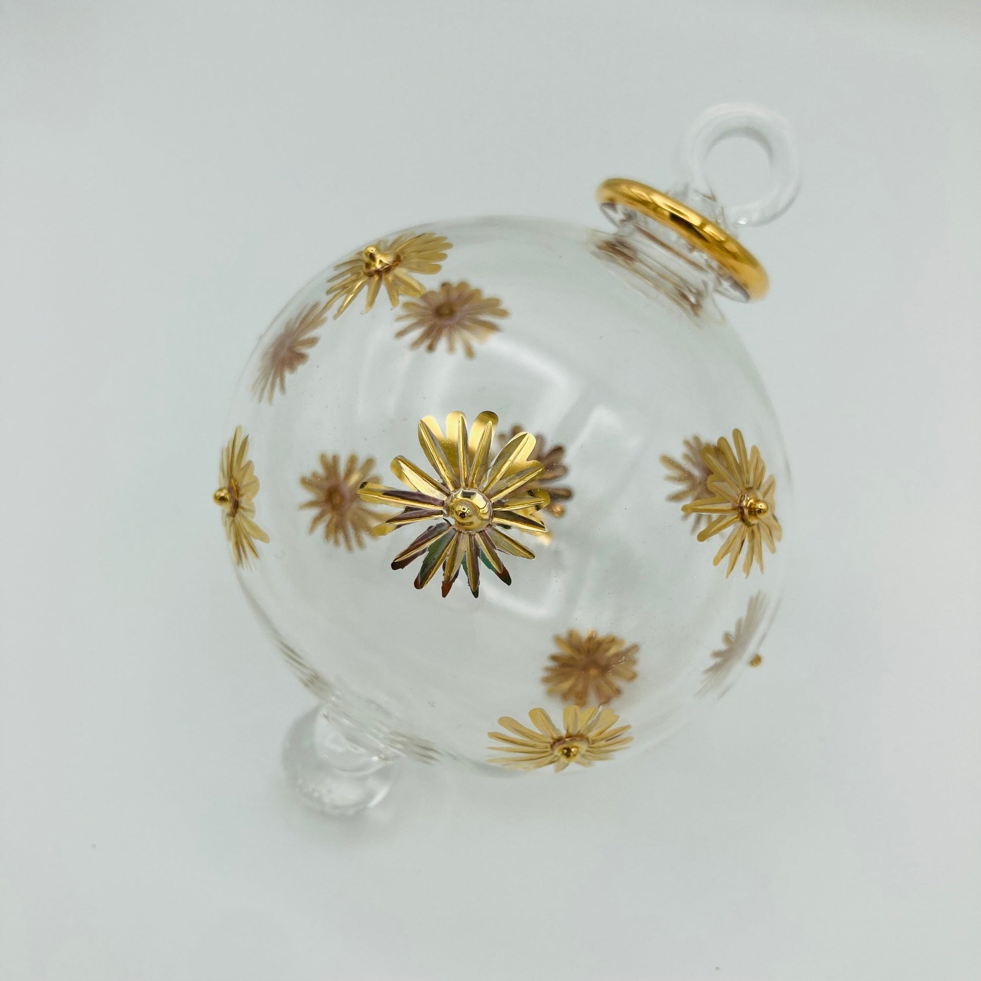 Blown Glass Ornament - Starry Sky Gold