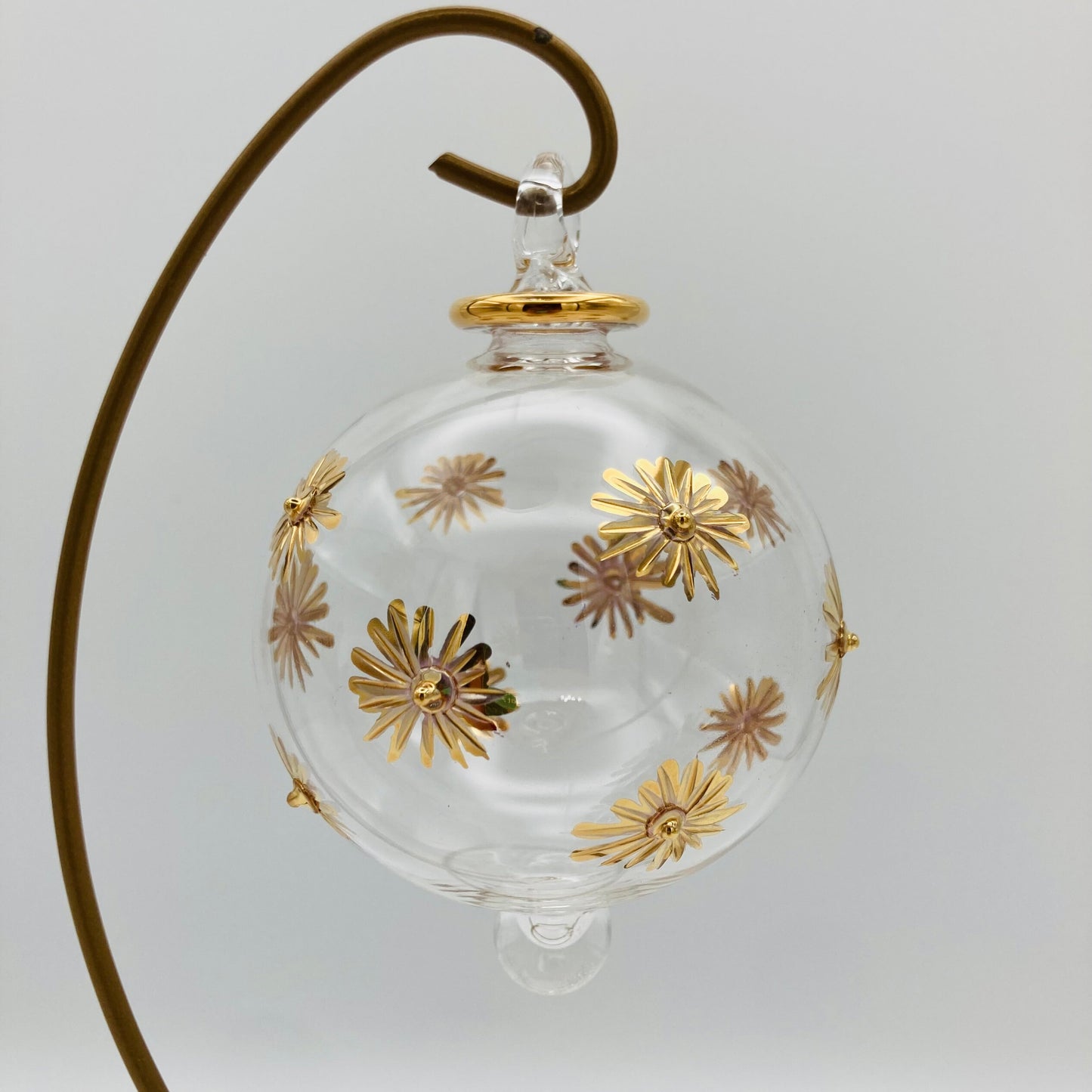 Blown Glass Ornament - Starry Sky Gold