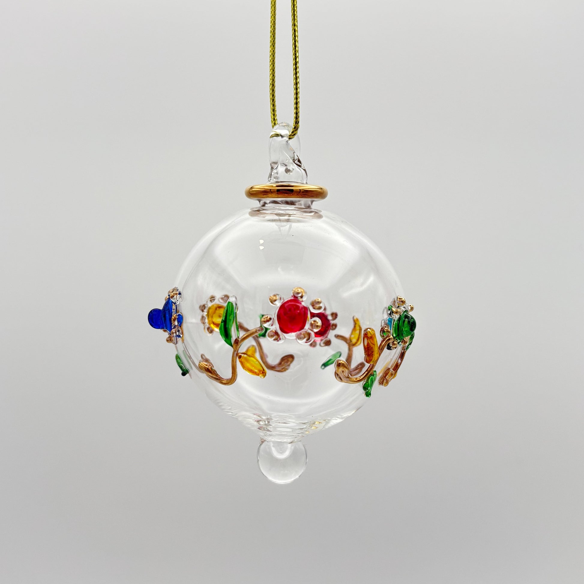 Blown Glass Small Ornament - Spring Flowers