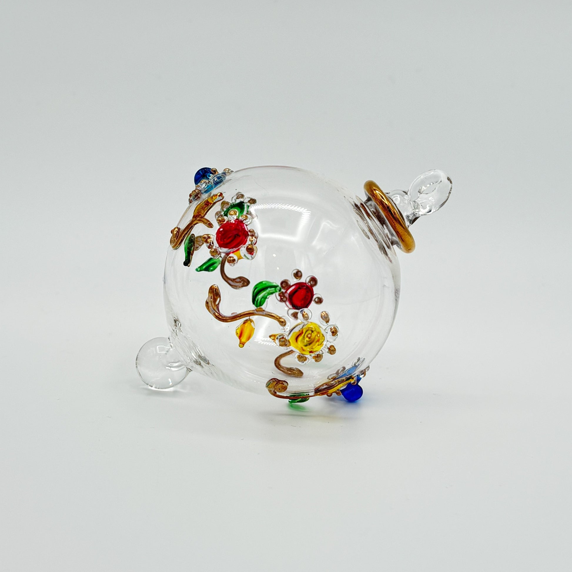 Blown Glass Small Ornament - Spring Flowers