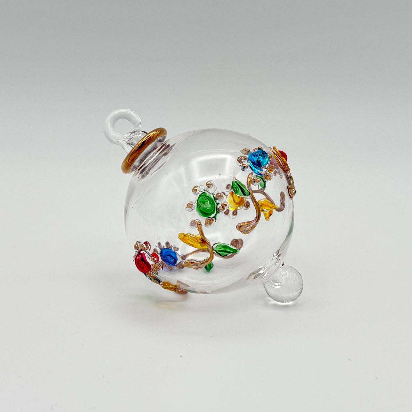 Blown Glass Small Ornament - Spring Flowers