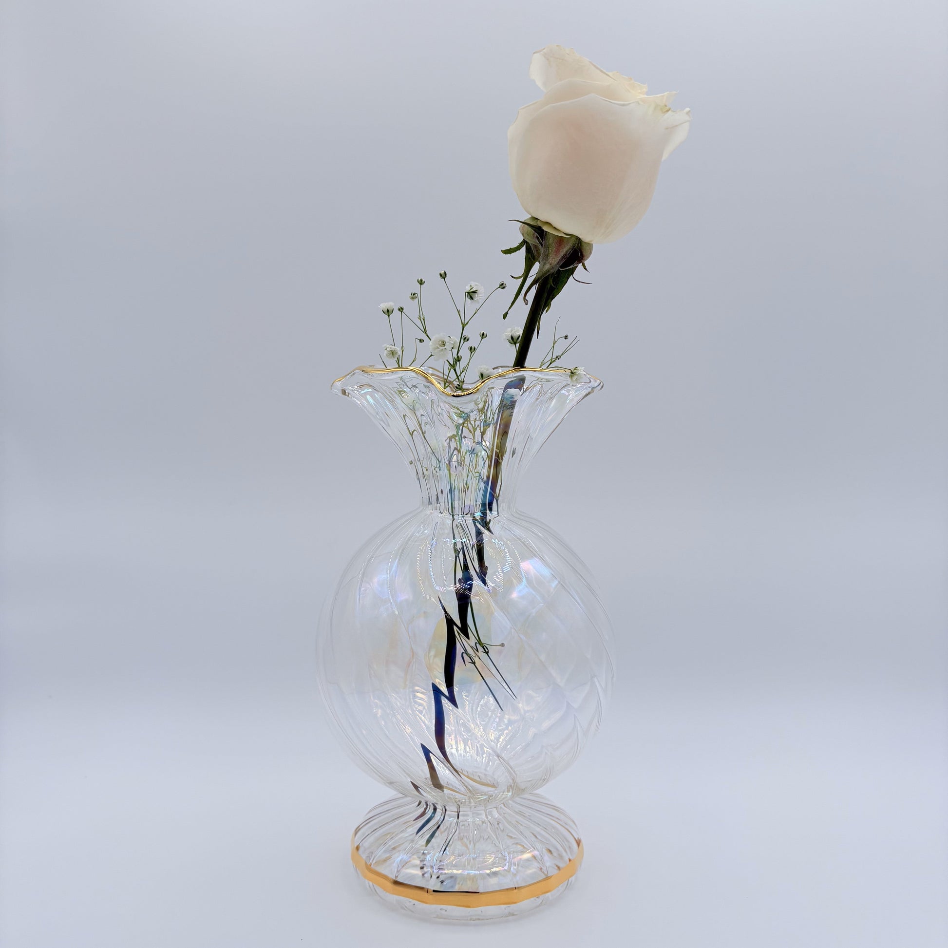 Blown Glass Vase - Blooming Clear