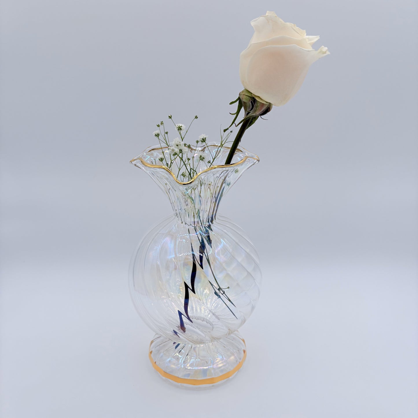 Blown Glass Vase - Blooming Clear