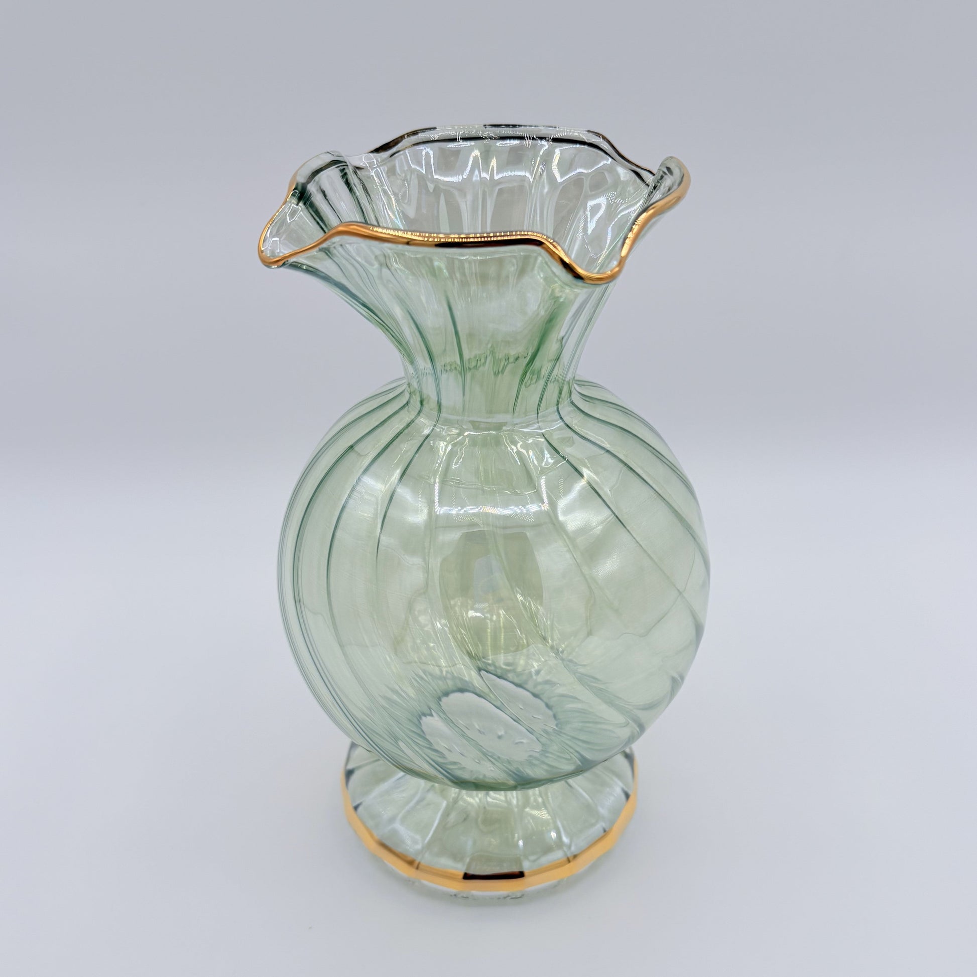 Blown Glass Vase - Blooming Green