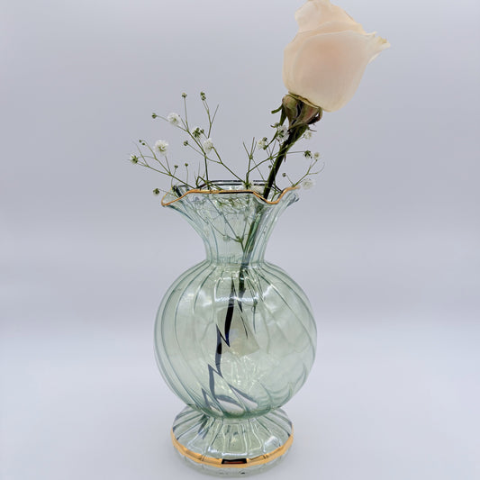 Blown Glass Vase - Blooming Green