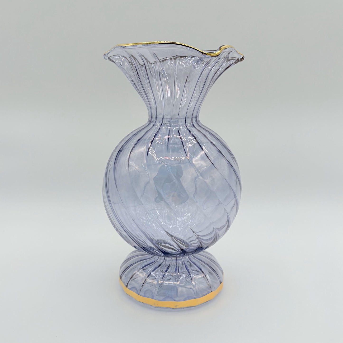 Blown Glass Vase - Blooming Light Blue