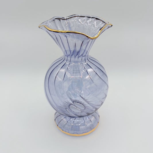 Blown Glass Vase - Blooming Light Blue