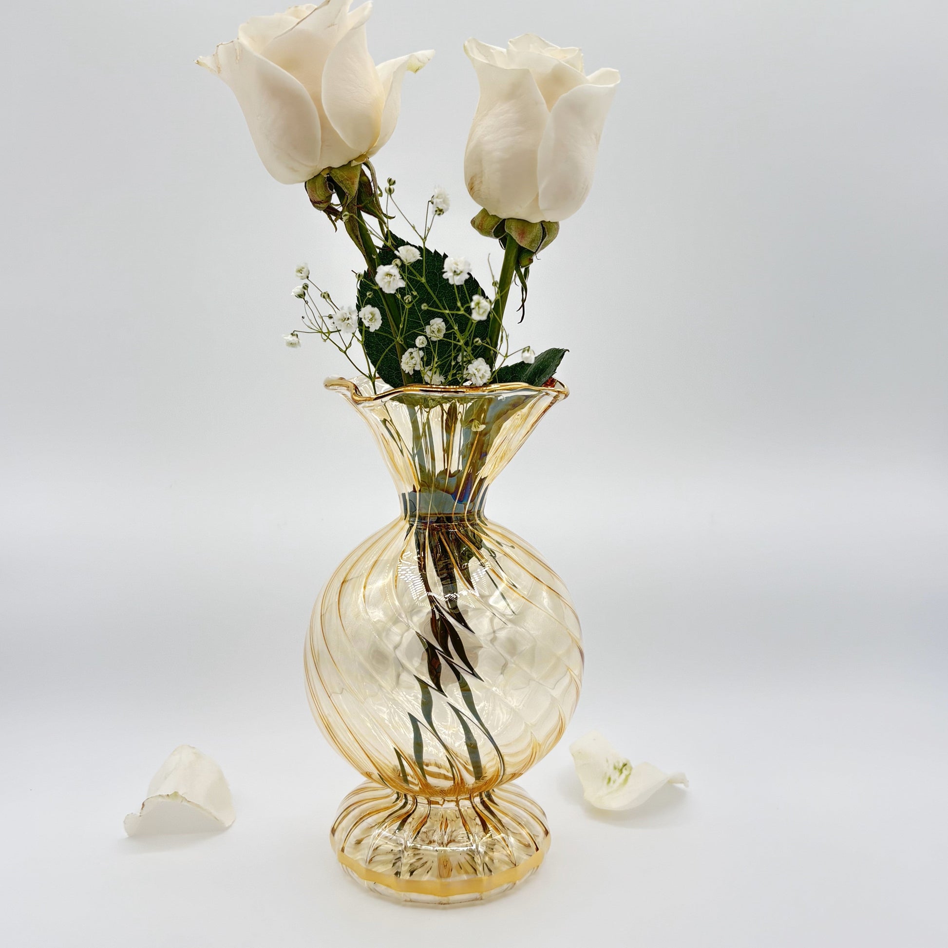 Blown Glass Vase - Blooming Yellow