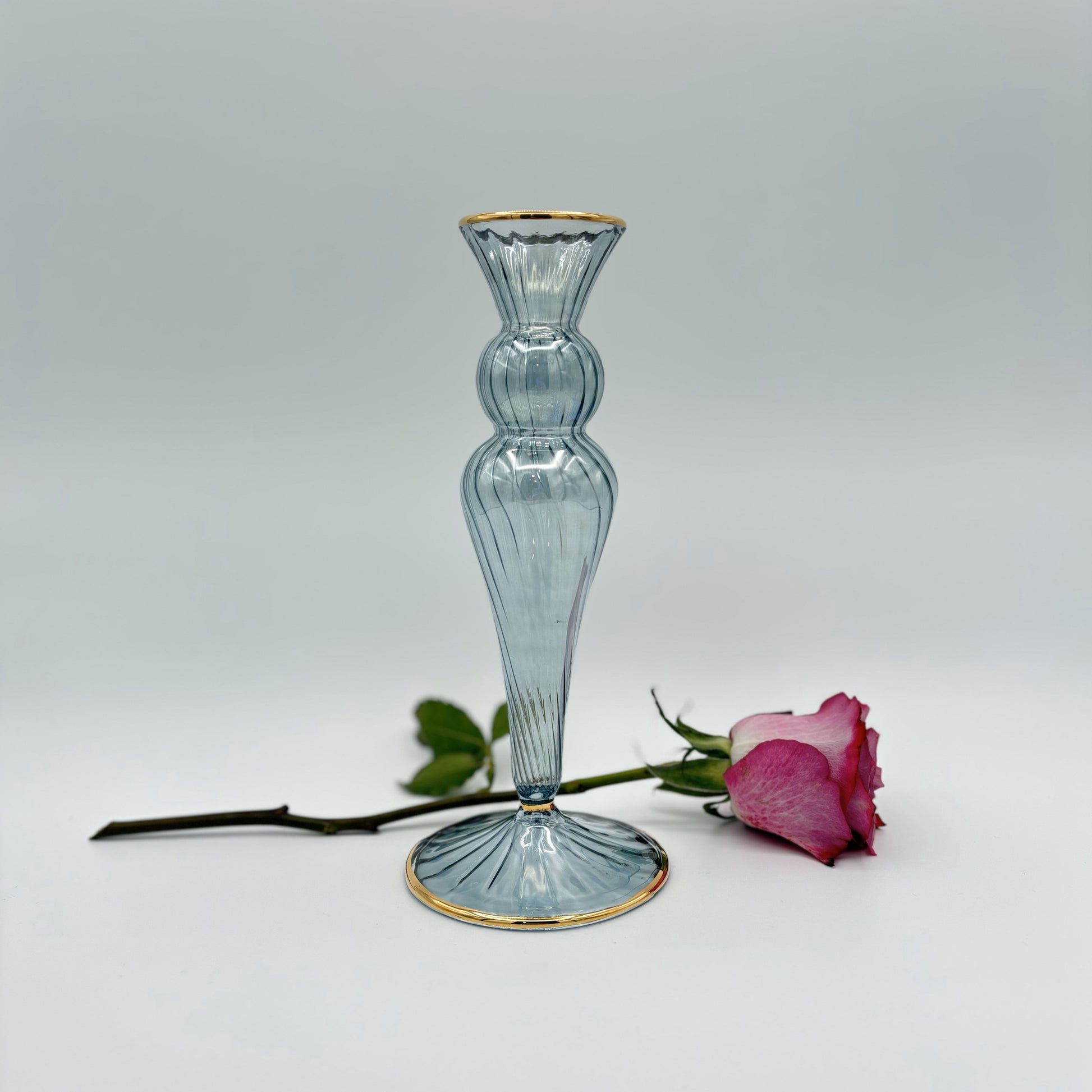 Blown Glass Vase - Cleopatra Teal