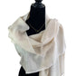 Handwoven Bamboo Viscose Bouclé Scarf - Off-white