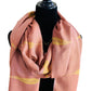 Handwoven Bamboo Viscose Scarf - Feathers Rosewood & Yellow