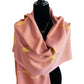 Handwoven Bamboo Viscose Scarf - Feathers Rosewood & Yellow