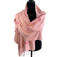 Handwoven Bamboo Viscose Scarf - Salmon & Fuchsia