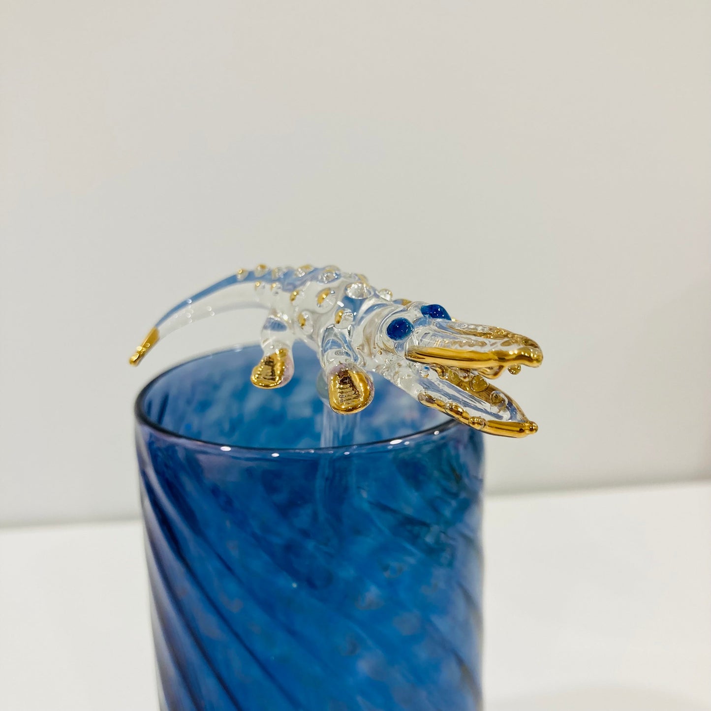 Blown Glass Cocktail Stirrer - Alligator