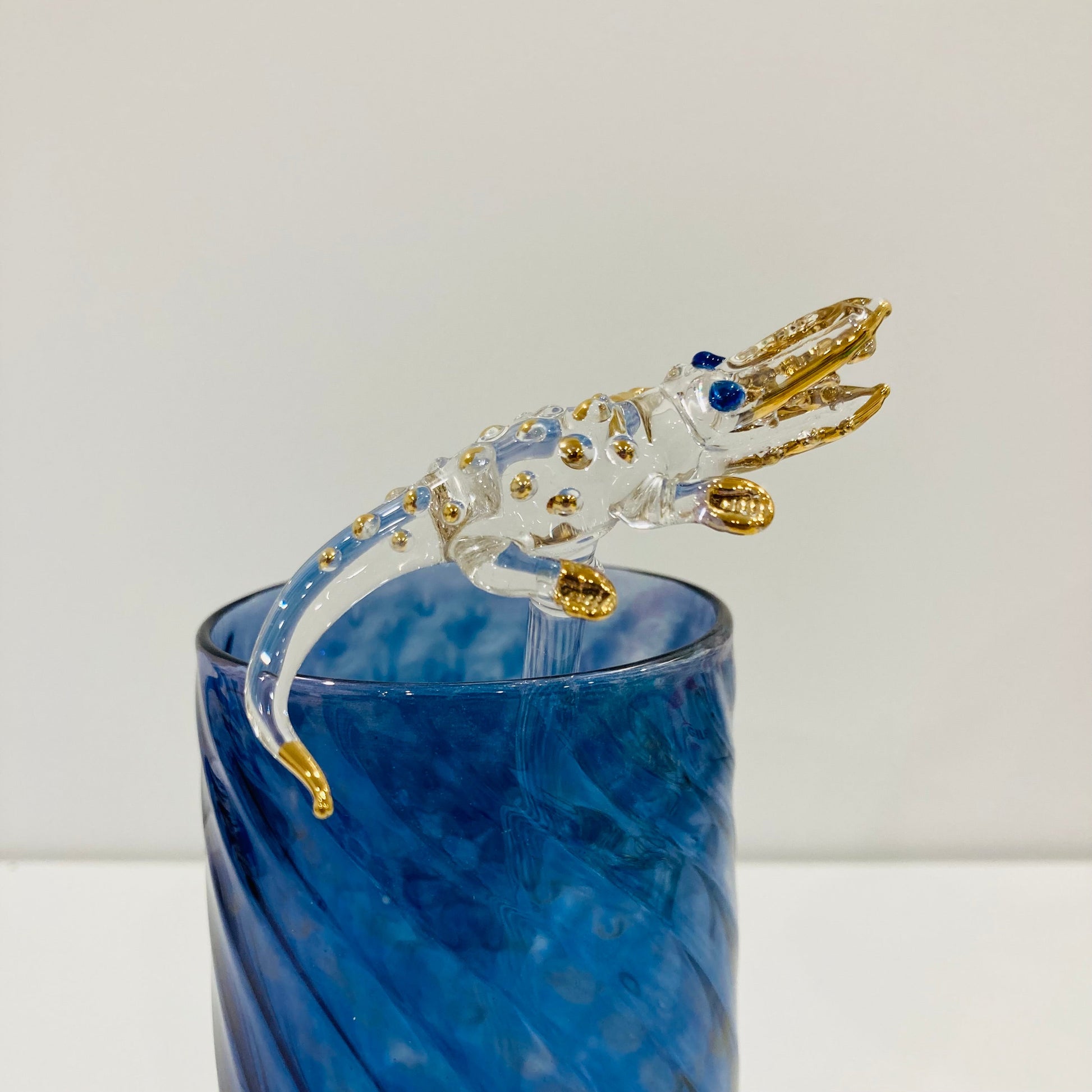 Blown Glass Cocktail Stirrer - Alligator