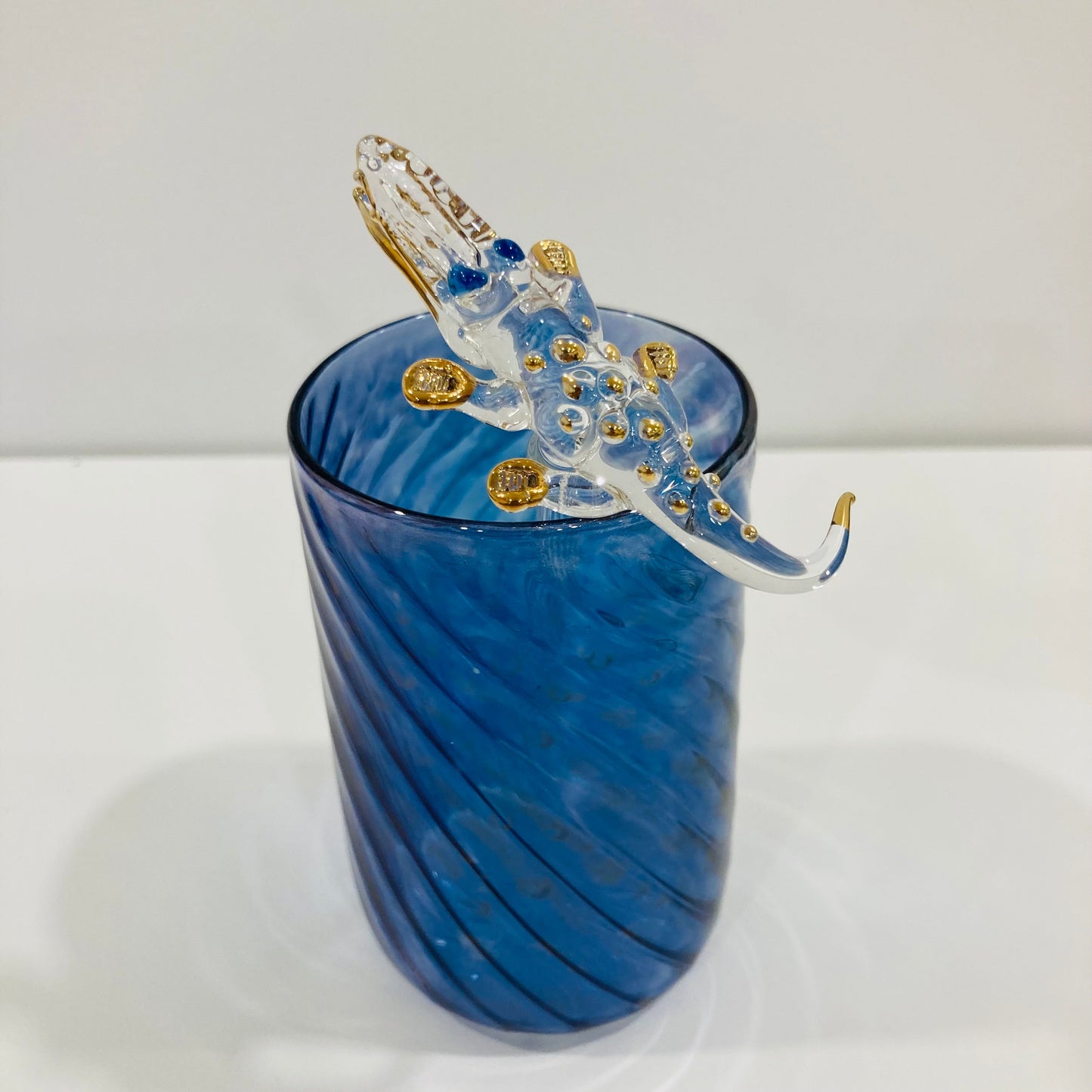 Blown Glass Cocktail Stirrer - Alligator