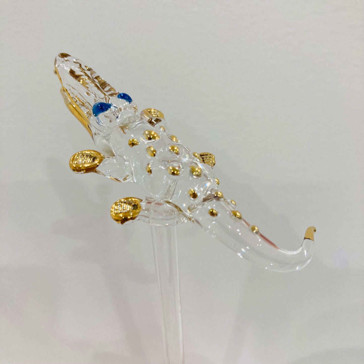 Blown Glass Cocktail Stirrer - Alligator