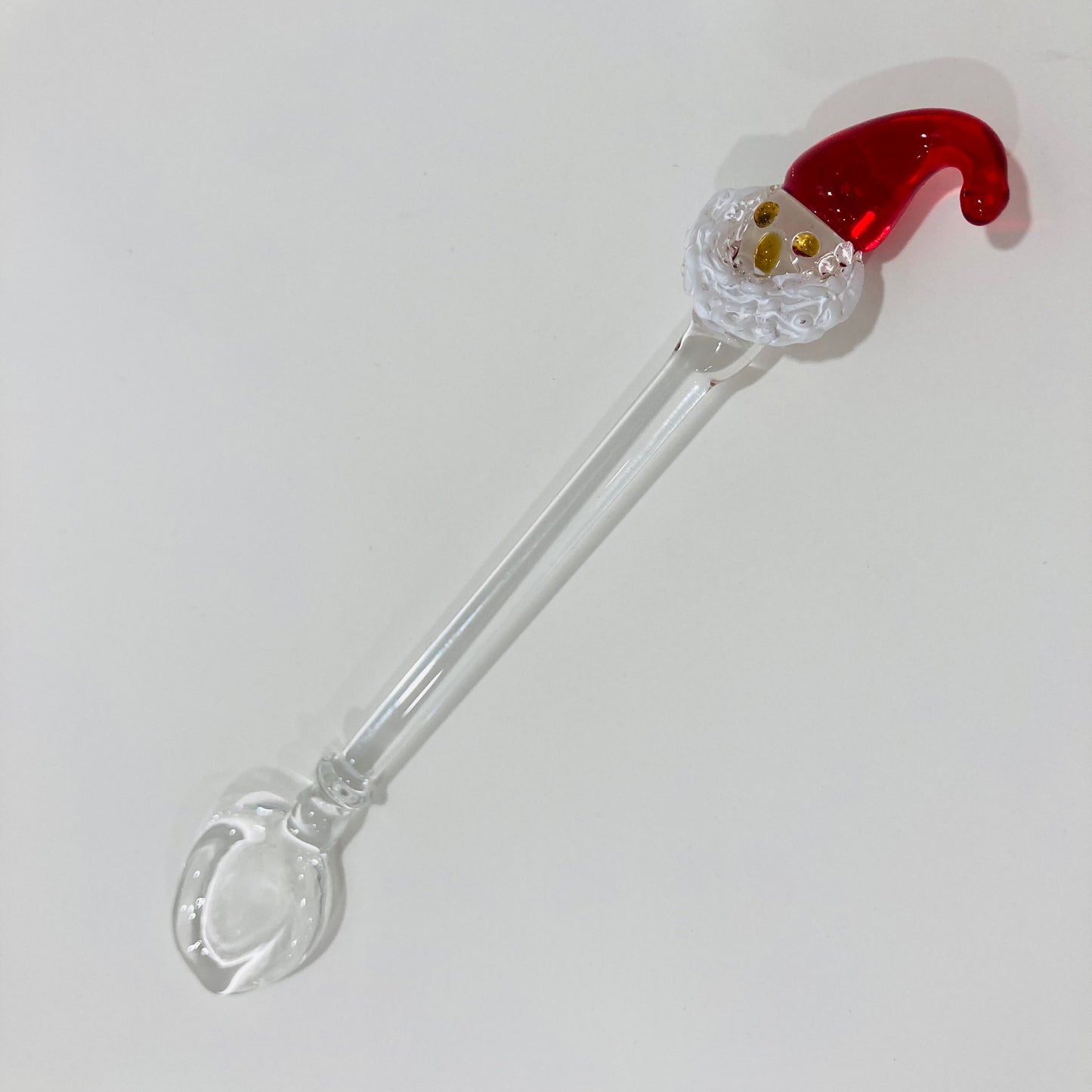 Handcrafted Glass Spoon - Papa Noel