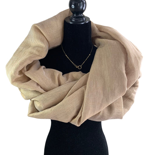 Handwoven Linen Scarf - Sahara Sand