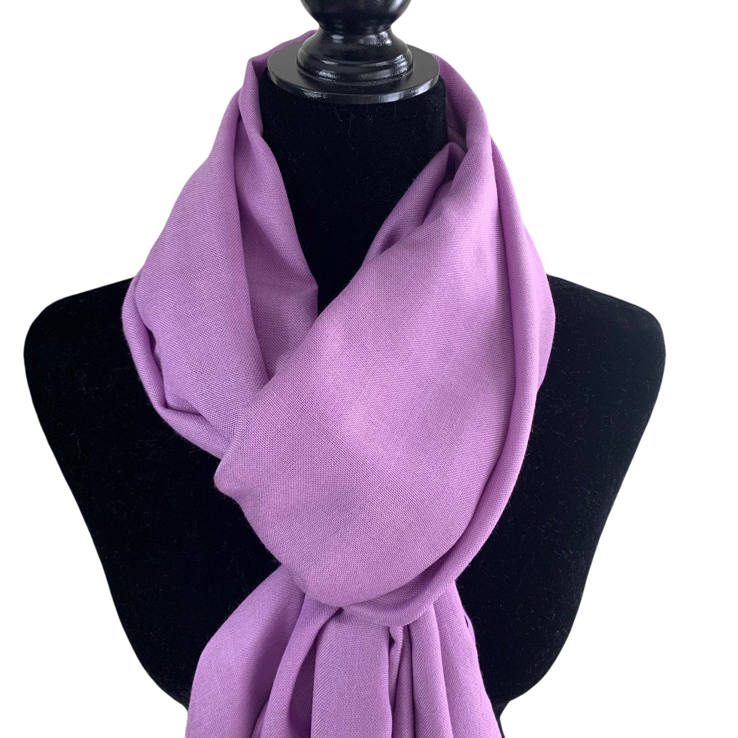 Solid Handwoven Bamboo Viscose Scarf - Lilac