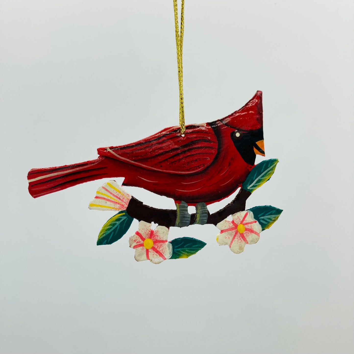 Metal Red Cardinal Ornament