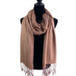 Thin Striped Handwoven Bamboo Viscose Scarf - Lilac & More: Earthy Tones