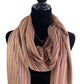 Thin Striped Handwoven Bamboo Viscose Scarf - Lilac & More: Earthy Tones