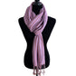 Thin Striped Handwoven Bamboo Viscose Scarf - Lilac & More: Light Tones