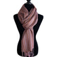 Thin Striped Handwoven Bamboo Viscose Scarf - Lilac & More: Warm Tones