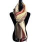 Wide Striped Handwoven Bamboo Viscose Scarf - Brick & Brown: Earthy Tones