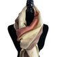 Wide Striped Handwoven Bamboo Viscose Scarf - Brick & Brown: Earthy Tones