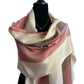 Wide Striped Handwoven Bamboo Viscose Scarf - Brick & Brown: Earthy Tones