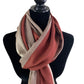 Wide Striped Handwoven Bamboo Viscose Scarf - Brick & Brown: Warm Tones