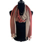 Wide Striped Handwoven Bamboo Viscose Scarf - Brick & Brown: Warm Tones