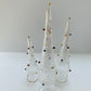 Blown Glass Tabletop Christmas Tree White with Colors