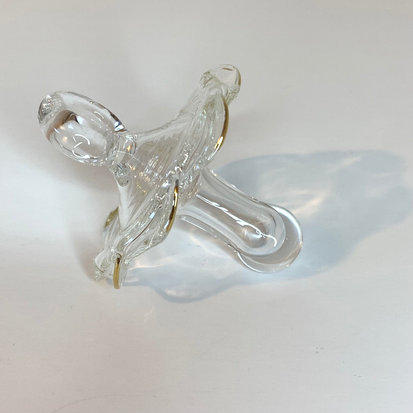 Blown Glass Ornament - Pacifier: Clear