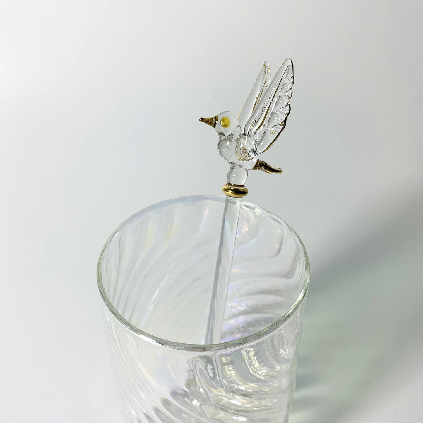 Blown Glass Cocktail Stirrer - Pigeon